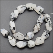 Rainbow Moonstone Faceted Nugget Gemstone Beads (N) Approximate size 12.2 x 21mm to 18 x 30.6mm 16 inches