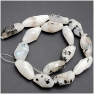 Rainbow Moonstone Faceted Nugget Gemstone Beads (N) Approximate size 13 x 22mm to 13.6 x 33mm 15.75 inches