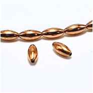 50 Copper 3.2 x 7.2mm Oval Metal Beads (N)