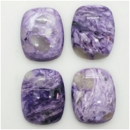 1 Charoite Rectangle Gemstone Cabochon (D) 18.79 x 23.64mm to 19.02 x 24.16mm CLOSEOUT