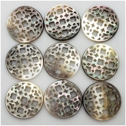 1 Mother of Pearl Pierced Coin Shell Bead (N) Approximate size 29.34 to 30.41mm 1 piece CLOSEOUT