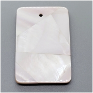 1 Mother of Pearl Mosaic Rectangle Pendant Light Pink (DM) Approximate size 29.73 x 44.65mm 1 piece CLOSEOUT