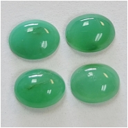 1 Chrysoprase Oval Low Dome Gemstone Cabochon (N) Approximate size 7 x 9mm