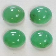 1 Chrysoprase Oval Gemstone Cabochon (N) Approximate size 9 x 11mm