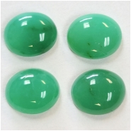 1 Chrysoprase Oval Low Dome Gemstone Cabochon (N) Approximate size 10 x 12mm