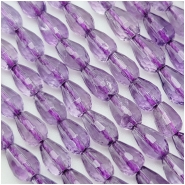 Amethyst Faceted Drop Gemstone Beads (N) Approximate size 4.7 x 6.5 to 5.3 x 8mm 15.5 inches