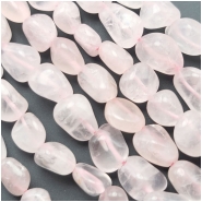 Rose Quartz Nugget Gemstone Beads (D) Approximate size 7 to 13mm 14 inches