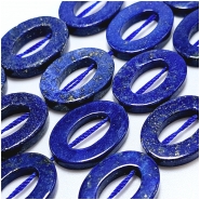 Lapis Oval Donut Gemstone Beads (N) 15 x 20mm 8 inches