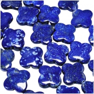 Lapis Lazuli Flower Petal Gemstone Beads (N) 18mm 16 inches