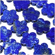 Lapis Lazuli Flat Flower Petal Gemstone Beads (N) 19mm 16.25 inches