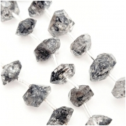 Herkimer Diamond Quartz Point Gemstone Beads Darker(N)