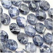 Sodalite Faceted Oval Gemstone Beads Light (N) Approximate size 8 x 10mm