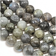 Labradorite Faceted Round Gemstone Beads (N) 10mm 15.5 inches