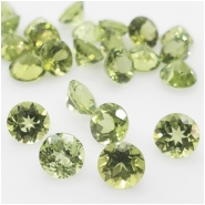 1 Peridot Faceted 6mm Round Loose Cut Gemstone (N) Approximate size 6.01 to 6.26mm