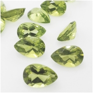 1 Peridot Faceted 6x9mm Pear Shape Loose Cut Gemstone (N) Approximate size 6.09 to 6.19mm x 8.88 to 9.06mm
