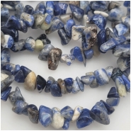 Sodalite Chip Gemstone Beads (N) Approximate size 2.1 to 10.3mm 7.5 inches