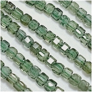 Green Kyanite Faceted Cube Gemstone Beads (N) 2.25mm 15.5 inches