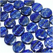 Lapis Coin Gemstone Beads (N) 16.5 to 21.5mm 16 inches