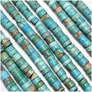 Hubei Turquoise Freeform Heishi Gemstone Beads (S) 4mm 15 inches