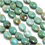 Hubei Turquoise Oval Gemstone Beads (S) 6 x 8mm 16 inches