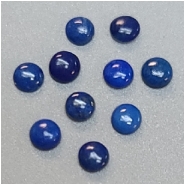 8 Lapis 3mm Round Gemstone Cabochons (N) 2.95 to 3.3mm  CLOSEOUT