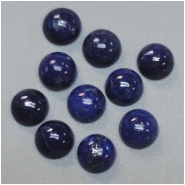 4 Lapis 6mm Round Gemstone Cabochons (N) 5.8 to 6.2mm  CLOSEOUT