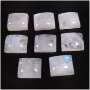 1 Rainbow Moonstone 9 x 11 Rectangle Gemstone Cabochon (N) 8.8 x 10.8mm to 9.25 x 11.3mm  CLOSEOUT