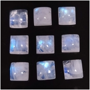 1 Rainbow Moonstone 7mm  Square Gemstone Thick Cabochon (N) 6.9 to 7.28mm  CLOSEOUT