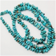 Fox Turquoise Graduated Chip Gemstone Beads (N) 5 x 5.5mm to 7 x 13.1mm 24.5 inches