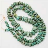 Fox Turquoise Graduated Small Nugget Gemstone Beads (N) 3.9 x 4.4mm to 6.9 x 11.3mm 19 inches