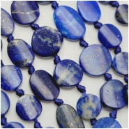 Lapis Lazuli Coin and Oval Gemstone Beads (N) 8.8 to 16mm 18 inches