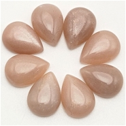 1 Moonstone AA Pear Gemstone Cabochon Peach (N) 10 x 14mm