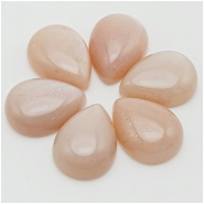1 Moonstone AA Pear Gemstone Cabochon Peach (N) 12 x 16mm
