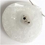 1 Solar Quartz Faceted Briolette Pendant Gemstone Bead (N) 23.65 x 23.4mm