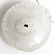 1 Solar Quartz Faceted Briolette Pendant Gemstone Bead (N) 19.7 x 20.45mm