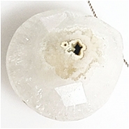 1 Solar Quartz Faceted Briolette Pendant Gemstone Bead (N) 17.5 x 18.6mm