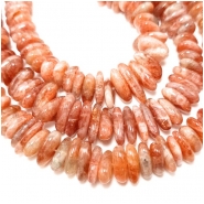 Sunstone Graduated Center Drilled Nugget Gemstone Beads (N) 8 x 9mm to 8.9 x 19.25mm 16.25 inches