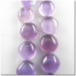 1 Amethyst round cut gemstone cabochon (N) 13.3mm
