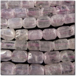 21 Kunzite irregular rectangle gemstone beads (N) 7.4 to 9mm