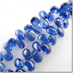 1 Kyanite drop briolette gemstone bead (N) 5.6 to 7.5mm