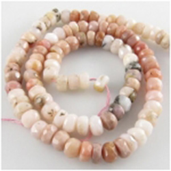 Peruviav Opal mulitcolor faceted rondelle gemstone beads (N) 6 to 6.5mm