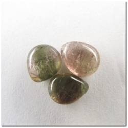 1 Tourmaline plain drop briolette gemstone bead (H) 8 to 8.6mm