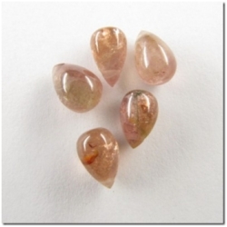 1 Tourmaline plain tear drop briolette gemstone bead (H) 8.3 to 9.4mm