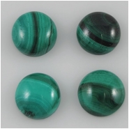 2 Malachite Round Gemstone Cabochon (N) Approximate Size 9mm Thick
