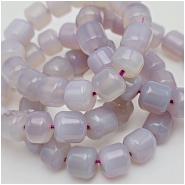 Chalcedony Purple Gray Barrel Gemstone Beads (N) 13.4 x 29,2mm to 21.4 x 30.6mm 8.5 inches