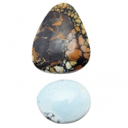 Turquoise North American 2 Piece Mix Backed Gemstone Cabochons (S) 15.3 x 18.7mm to 20.24 x 24.82mm