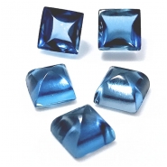 1 London Blue Topaz 5mm Sugarloaf  Square Loose Cut Gemstone Cabochons (IH)