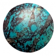1 Hubei Turquoise Round Gemstone Cabochon (S) 39.9mm