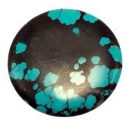 1 Hubei Turquoise Round Gemstone Cabochon (S) 50.47mm