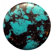 1 Hubei Turquoise Round Gemstone Cabochon (S) 49.9mm